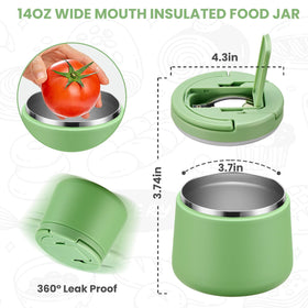 Itslife 14oz thermos wide mouth opening enables easy filling and cleaning.