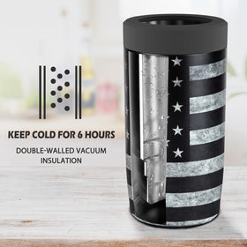Itslife 4-in-1 slim can cooler held in hand for portable cooling