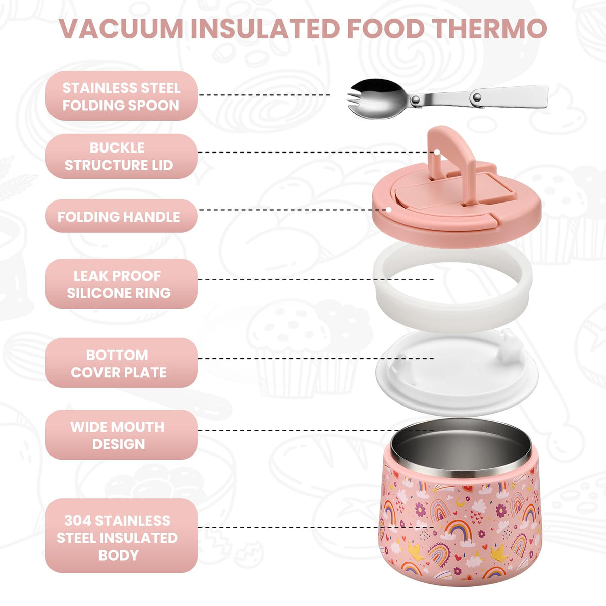 Itslife hidden spoon and lid design supports mess-free lunches
