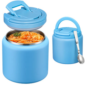 Itslife Soup Thermo with buckle lid keeps meals secure during school lunches.