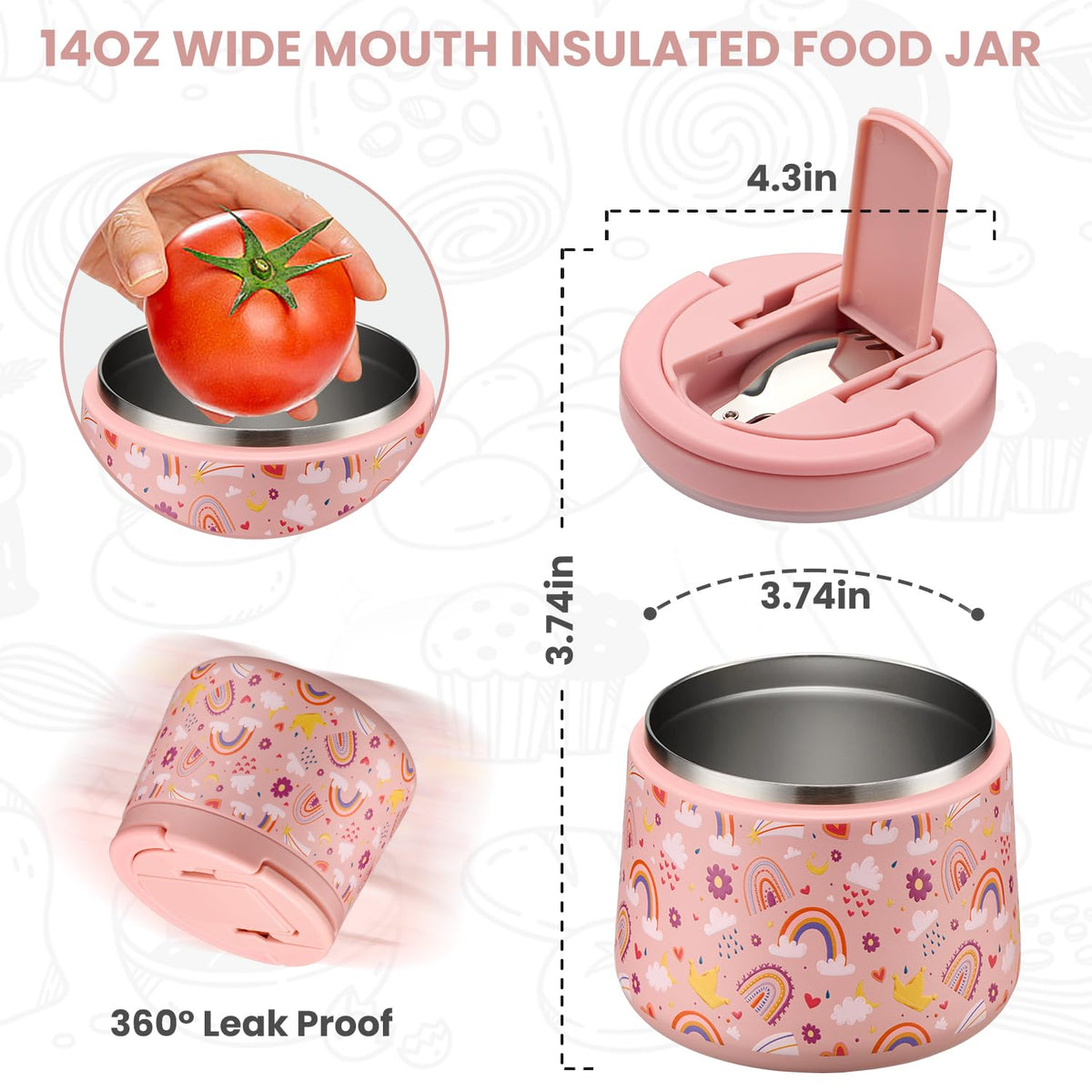 Itslife vacuum insulated container with leak-proof buckle lid prevents spills