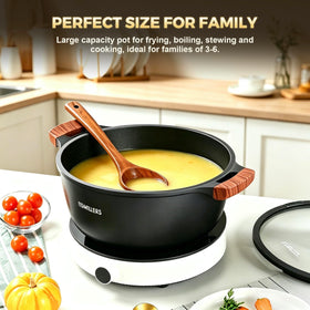 ITSMILLERS stock pot cleanup is quick thanks to nonstick surface.