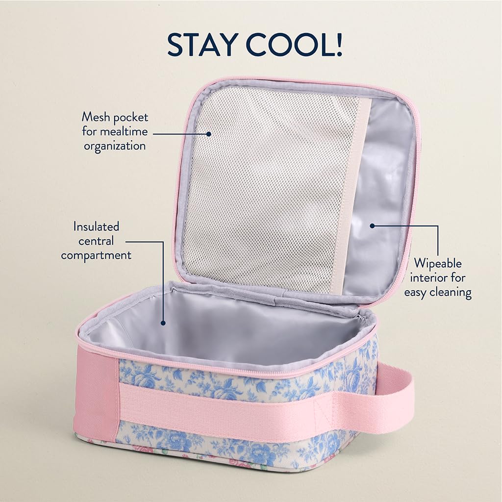 Itzy Ritzy insulated toddler lunch box keeps meals at a comfortable temperature.