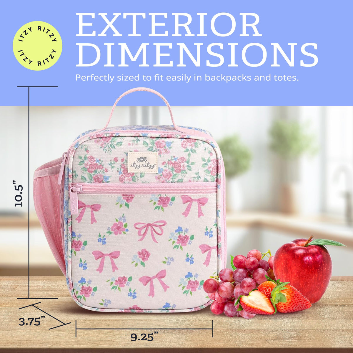 Itzy Ritzy toddler lunch box is compact-size for little hands and snacks.