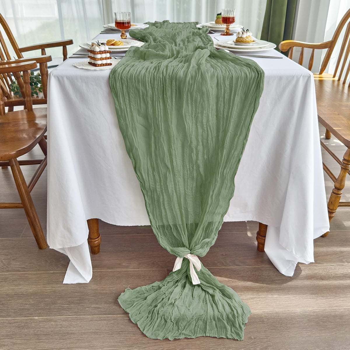 IVAPUPU baby shower table decor sage green creates warm atmosphere