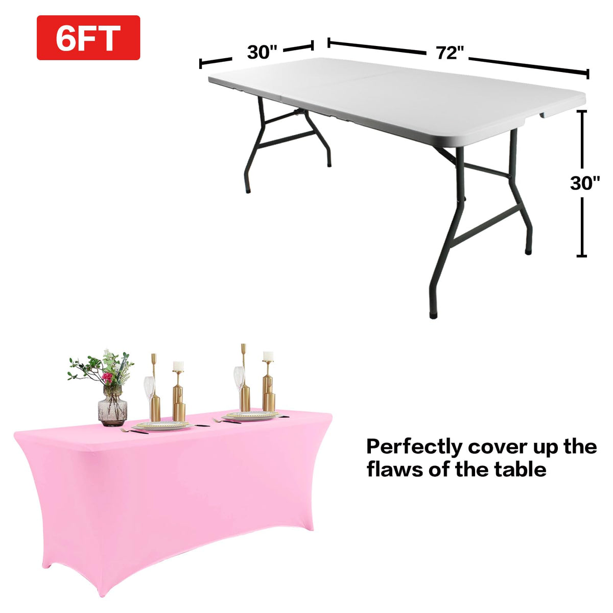 IVAPUPU four-foot cover design keeps the tablecloth secure and tidy.