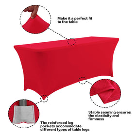 IVAPUPU rectangular stretch tablecloth securing a neat, uniform look on tables