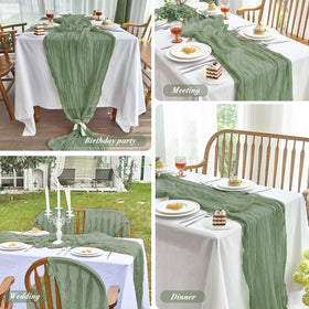 IVAPUPU reusable washable table runner supports easy care