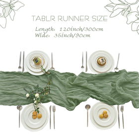 IVAPUPU cheesecloth runner edge detail highlights craftsmanship