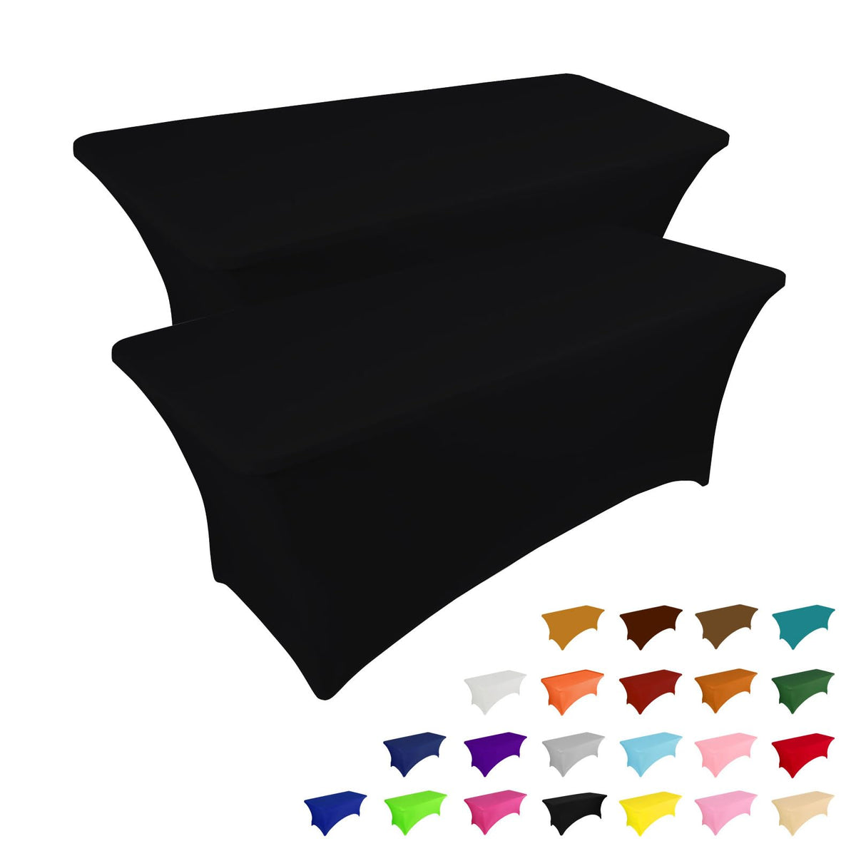IVAPUPU tablecloth 6ft rectangular fitted secures the table for events.