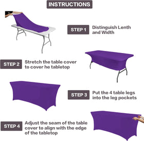 IVAPUPU tablecloth four-way stretch design securing a neat fit.