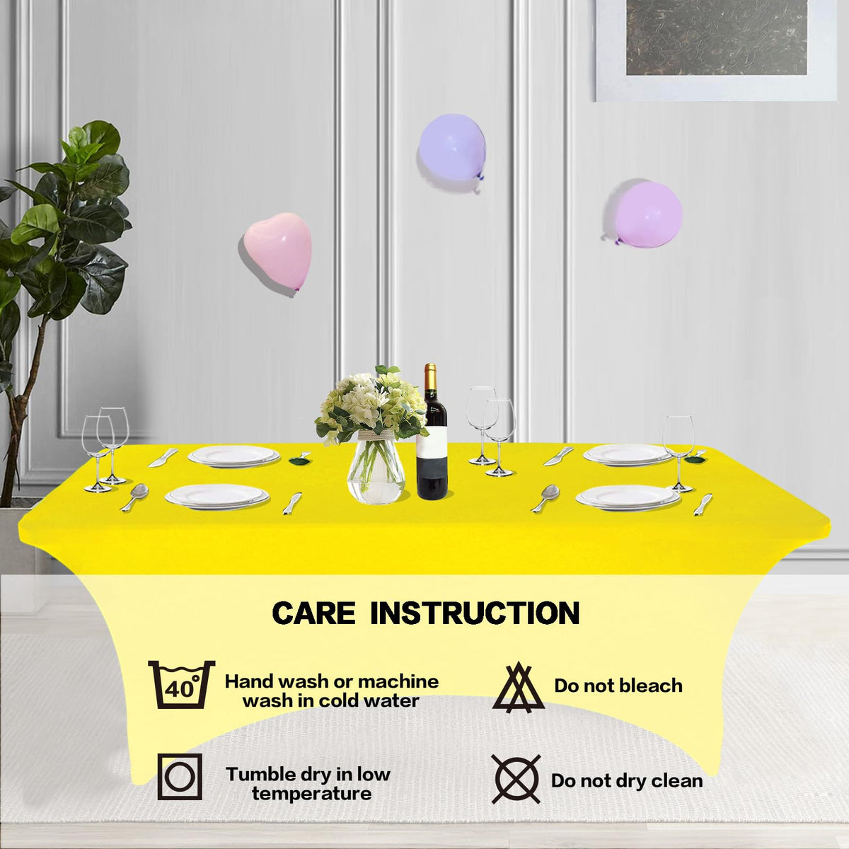 IVAPUPU washable tablecloth in easy-care home setup