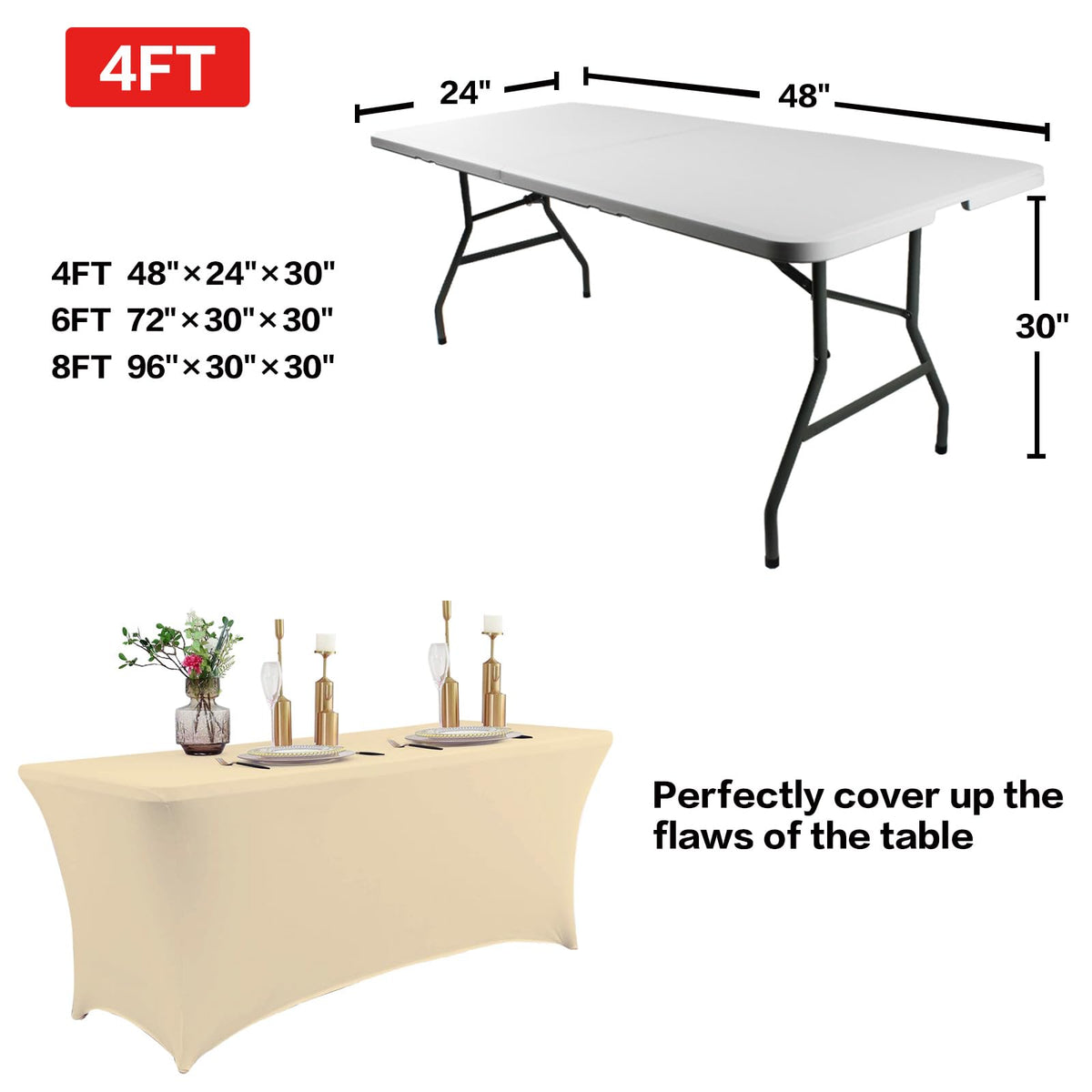 Wedding dinner setup with IVAPUPU tablecloth for a polished look.