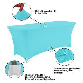 IVAPUPU wrinkle-resistant fabric close-up showing smooth surface for quick event setup.