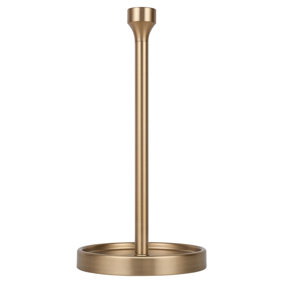 Ivilon countertop paper towel holder with warm gold base for steady tearing