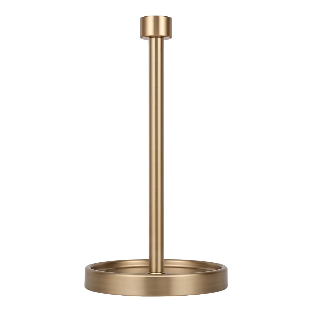 Ivilon warm gold paper towel holder with end-cap for sleek countertop organization