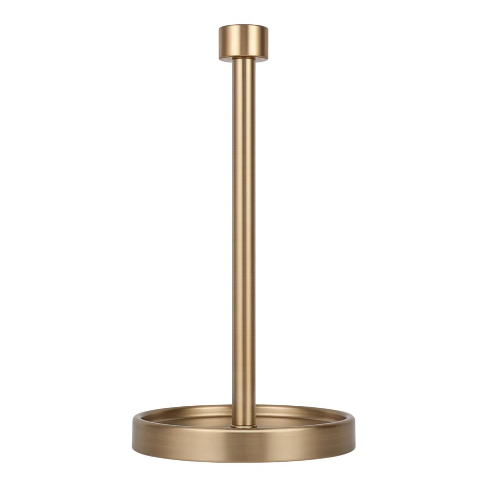Ivilon warm gold paper towel holder with end-cap for sleek countertop organization