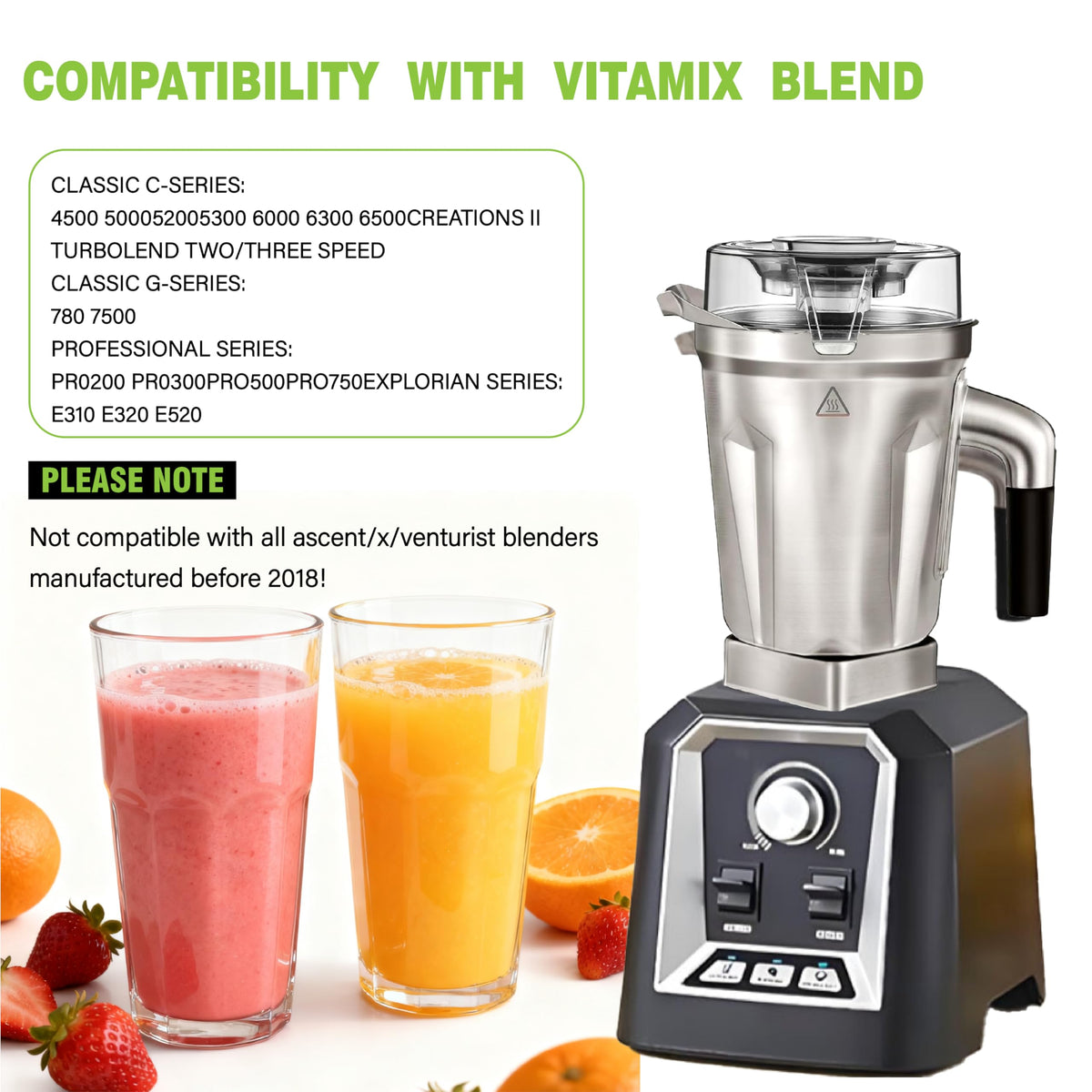 IVTCTV blades inside the 64oz stainless steel pitcher deliver strong blends.