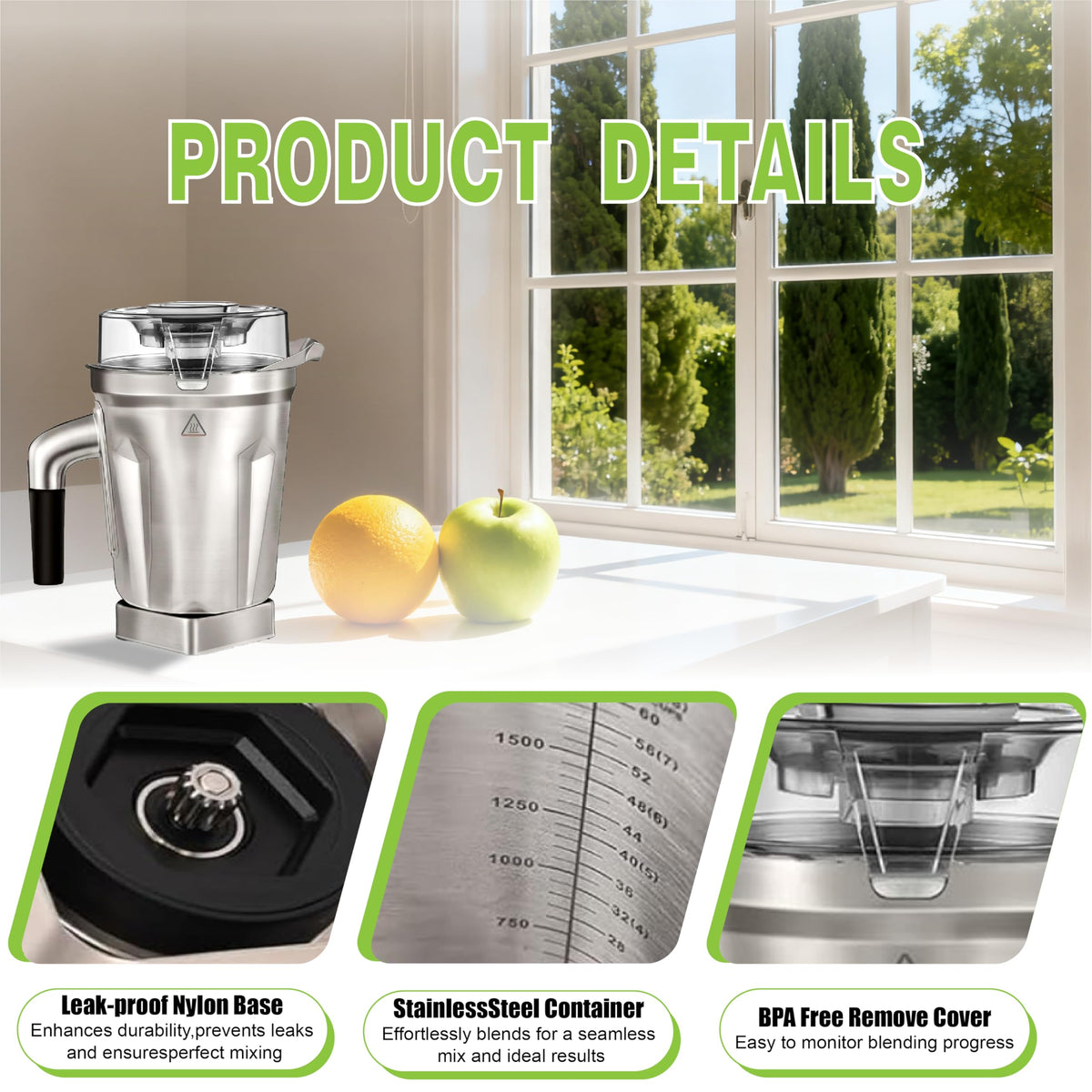 IVTCTV handle provides a secure grip for comfortable pouring during blending.
