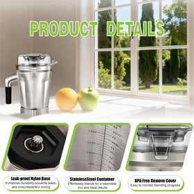 IVTCTV handle provides a secure grip for comfortable pouring during blending.