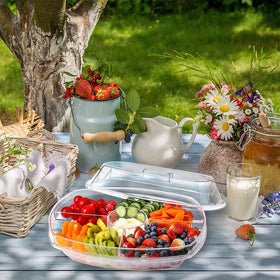 IVYHOME 15inch serving platter offers ample display space without crowding