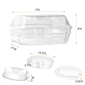 IVYHOME four-compartment platter ideal for sauces, dips, and bite-sized snacks