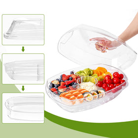 IVYHOME four-compartment ice tray keeps condiments neatly separated and easy to refill