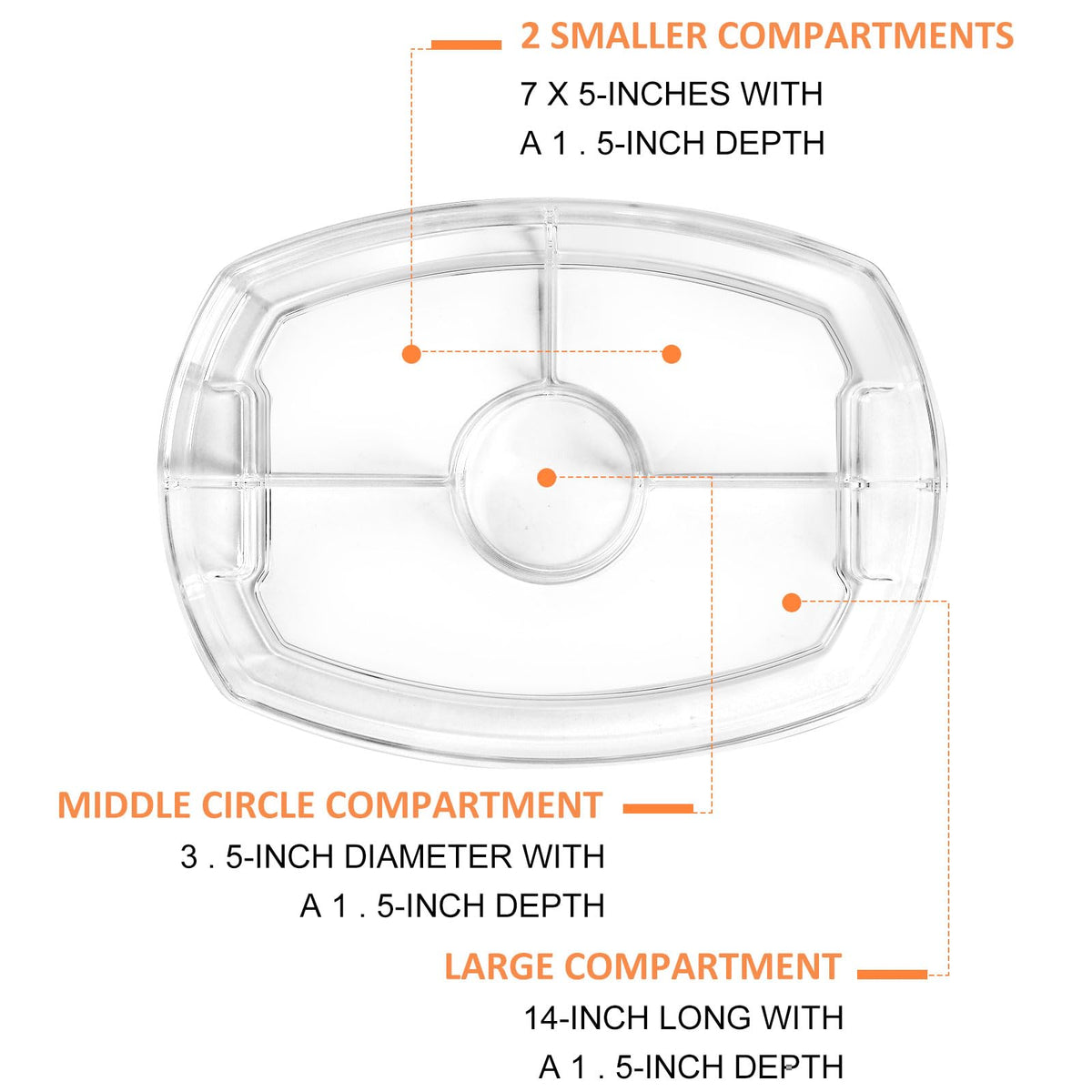 IVYHOME transparent compartments let you see ice and portions at a glance