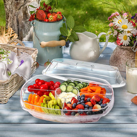 IVYHOME durable plastic tray designed for everyday entertaining