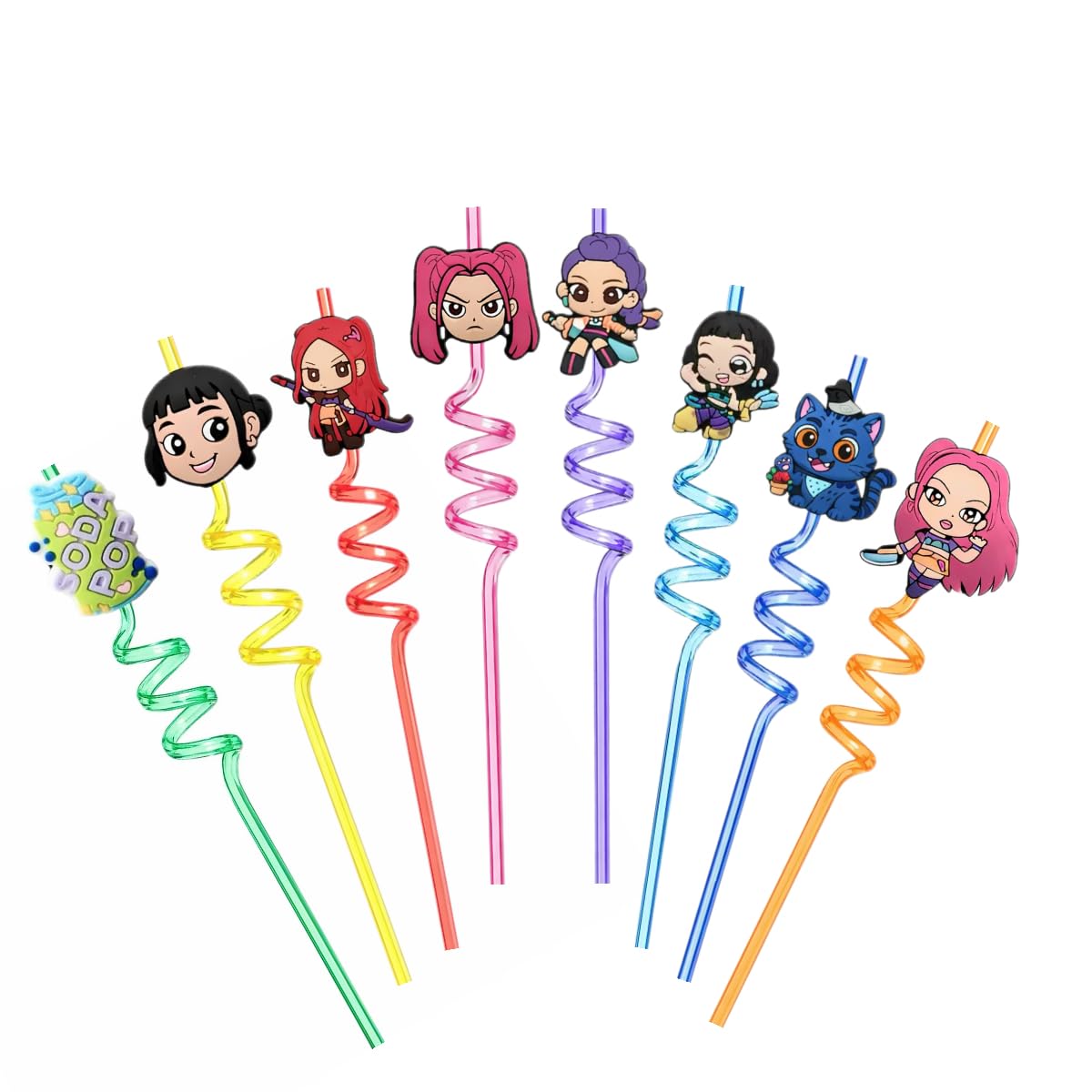 Iwesdo Demon Hunter straw with spiral topper adds festive drinks.