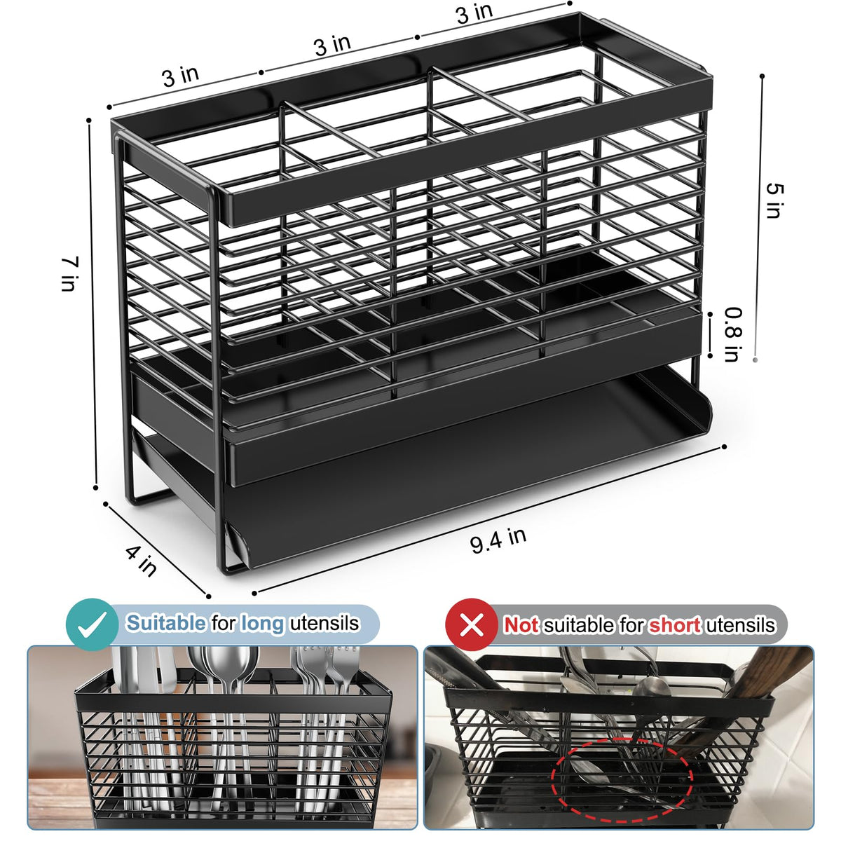 IWNTWY drainage tray demonstrates automatic drainage keeping counters dry
