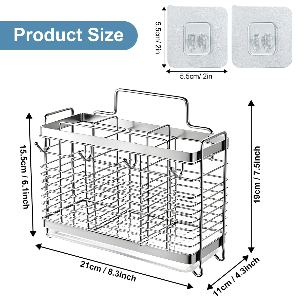 IWNTWY three-compartment rack sorts cutlery for faster drying and easy access.