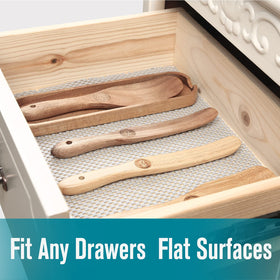 Iwtmm cabinet liner cushions and protects surfaces from impact.