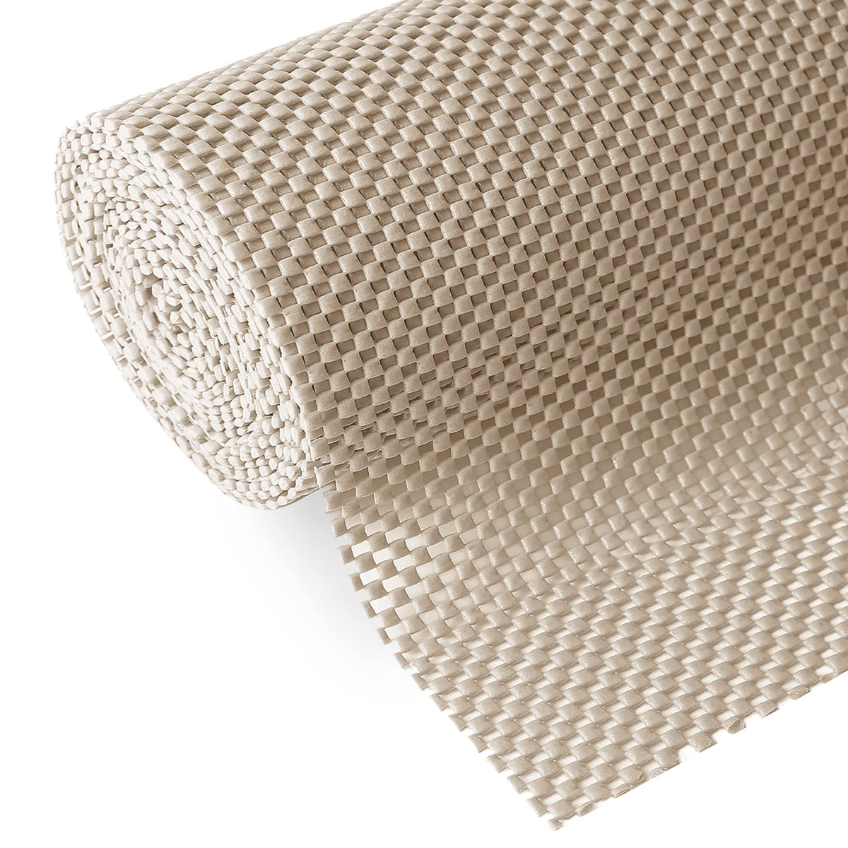 Iwtmm shelf and drawer liner in beige with non-slip surface for secure storage.