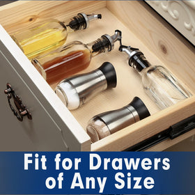Iwtmm clear liner provides waterproof protection for drawers.