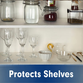 Iwtmm shelf liner demonstrates easy-cut installation for a perfect fit.