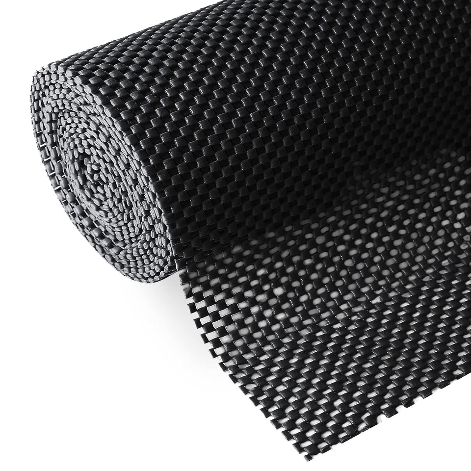 Iwtmm shelf liner non-adhesive in a drawer provides residue-free organization.