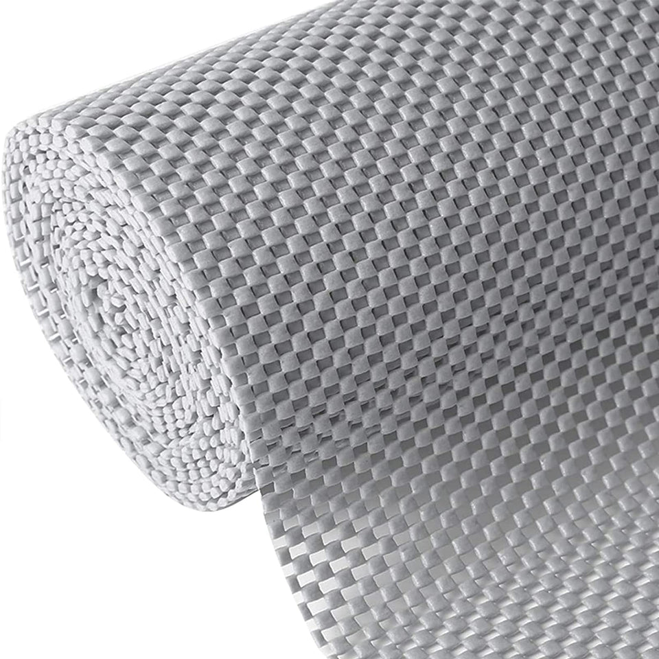 Iwtmm shelf liner grip mat demonstrates strong non-slip hold in drawers.