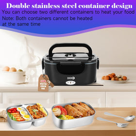IXIIE dual-container design offers flexible portions for singles or shared lunches.