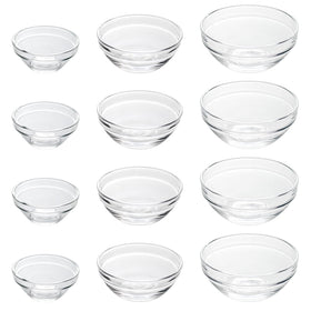 Iyulania clear glass bowls 2.5 oz for precise prep portions.