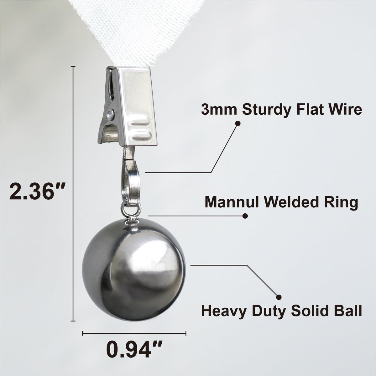Iyulania curtain weights SUS304 rustproof for indoor and outdoor drapes.