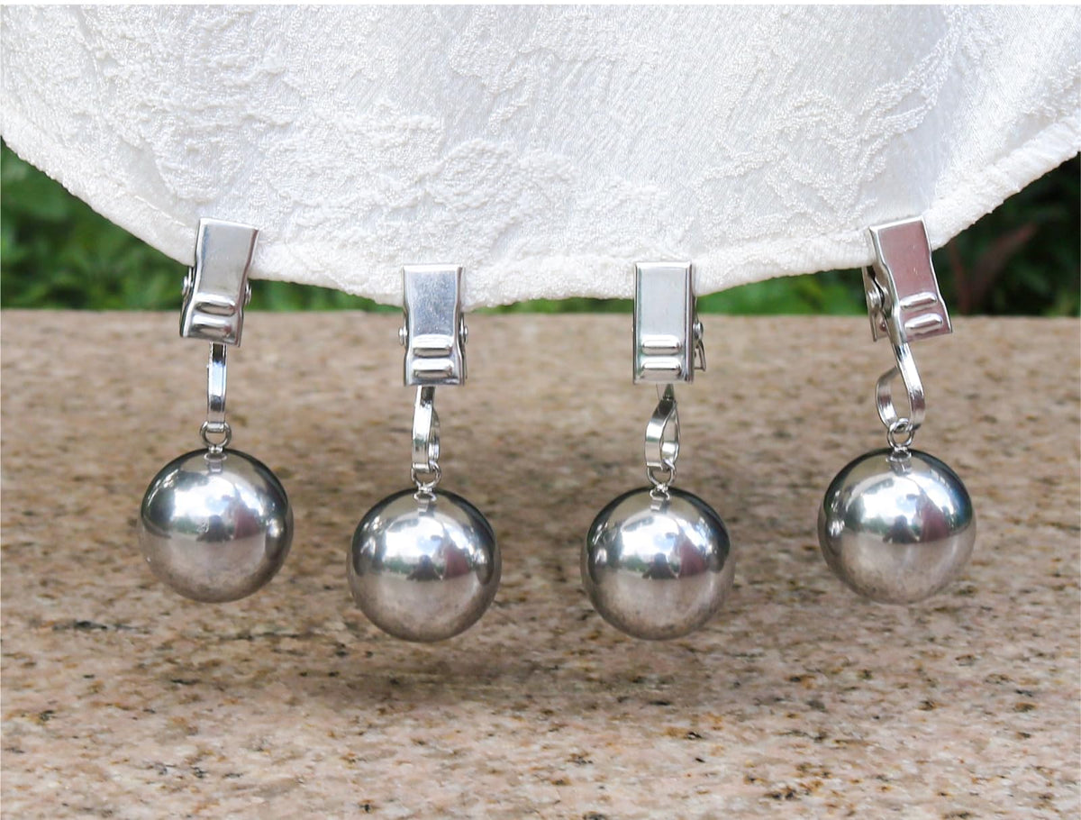 Iyulania heavy-duty tablecloth weights pack for reliable outdoor table security.