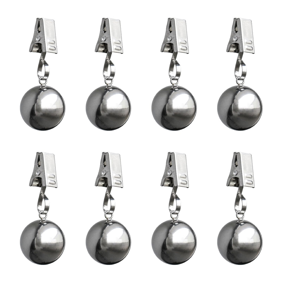 Iyulania heavy-duty tablecloth weights with clips secure outdoor dining.