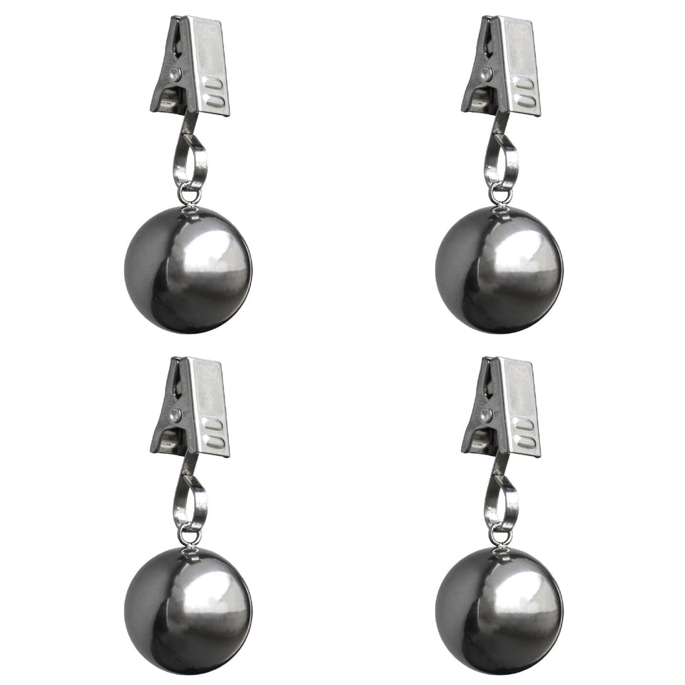Iyulania tablecloth weights with stainless steel balls keep outdoor cloths secure.