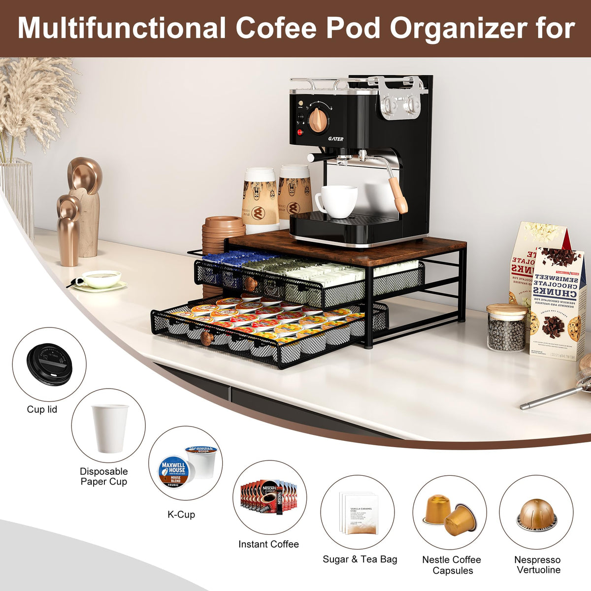 IZLIF adjustable dividers customize pod storage space