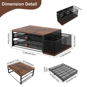 IZLIF sturdy rustic design blending MDF and steel