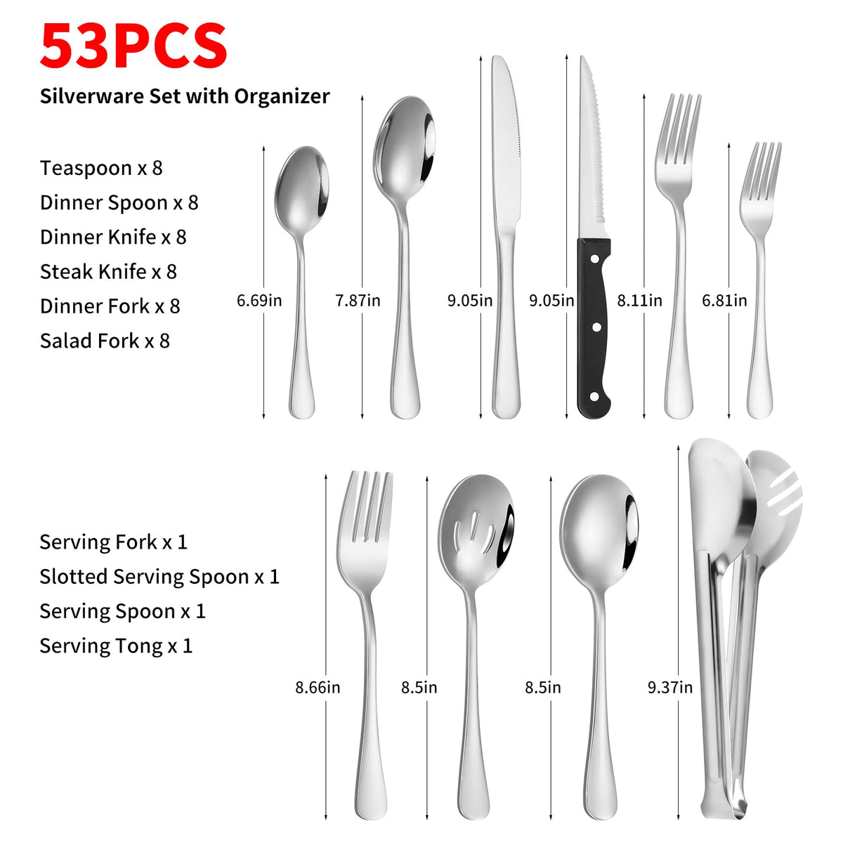 Izurok razor-sharp steak knives deliver clean cuts for family dinners.
