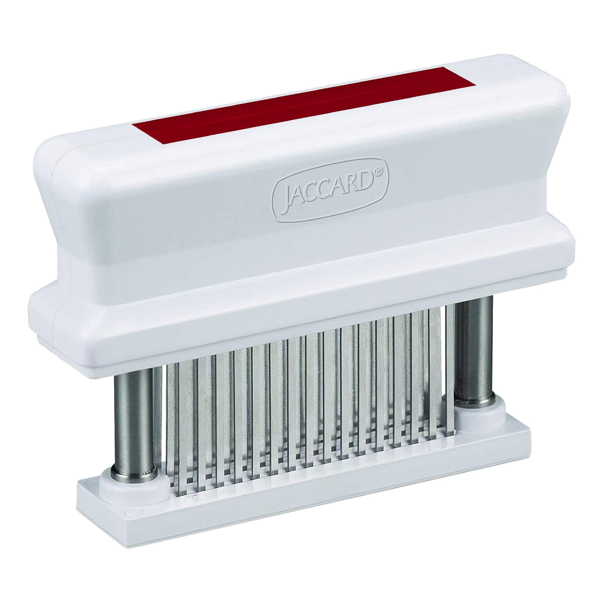 Jaccard 200348R red 48-blade meat tenderizer for chicken and beef.