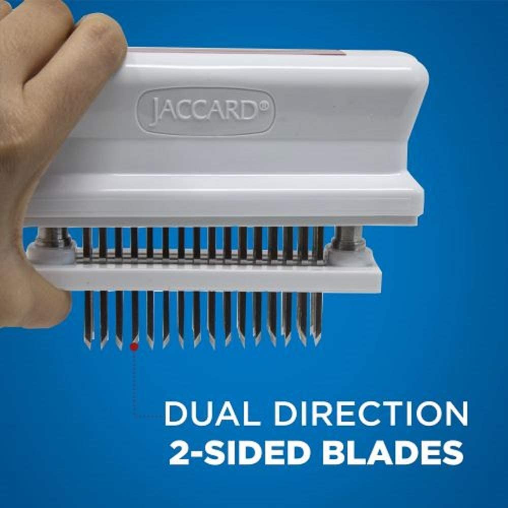 Jaccard tenderizer used on beef before marination.