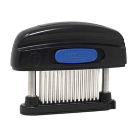 Jaccard 45-Blade Meat Tenderizer front view shows compact handheld design for fast prep.